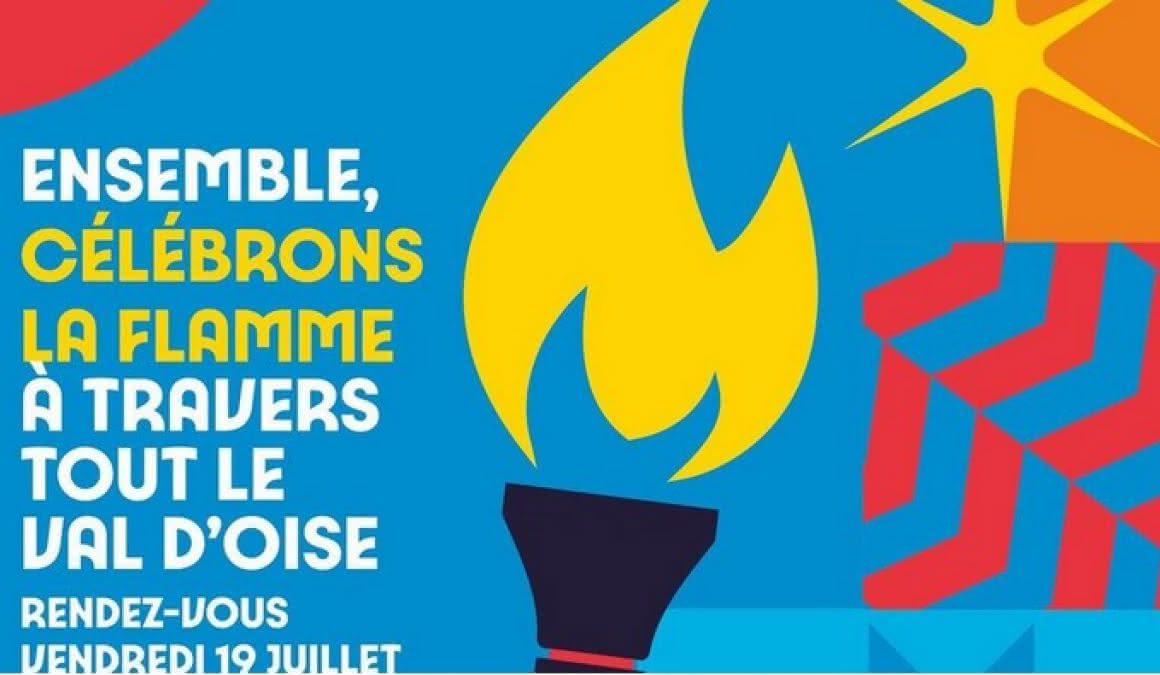 La Flamme Olympique en Val d'Oise le 19 juillet 2024 !